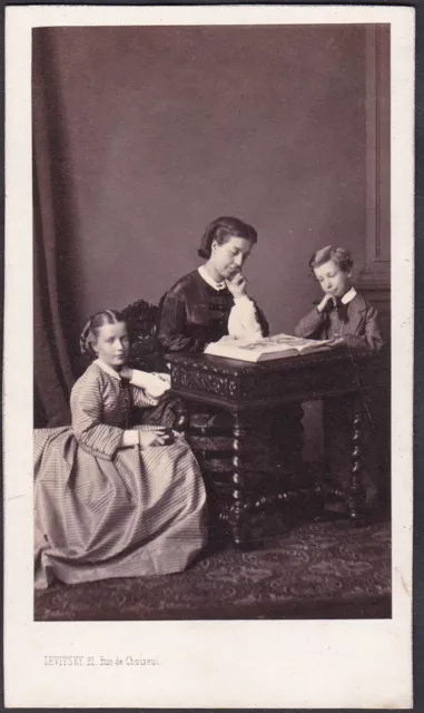 Madame de Gretry noblesse Adel Portrait CDV Foto Photo 1860