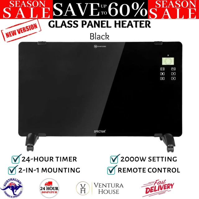 SPECTOR ELECTRIC PANEL Heater Portable Convection Remote Control 2300W  $119.99 - PicClick AU