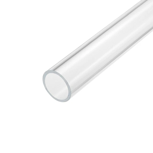 Acrylic Pipe Clear Rigid Tube 41mm ID 45mm OD 14" for Lamps and Lanterns