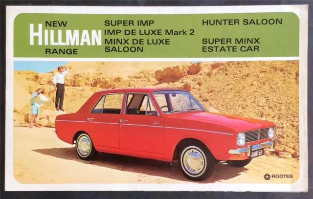 HILLMAN Car RANGE Sales Brochure 1966 #9305/H SUPER IMP Minx HUNTER Super Minx