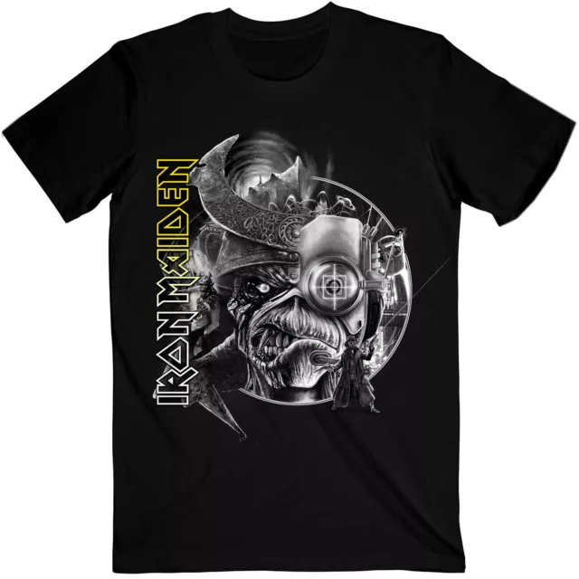 Iron Maiden 'The Future Past Tour 23 Greyscale' (Black) T-Shirt - NEW & OFFICIAL