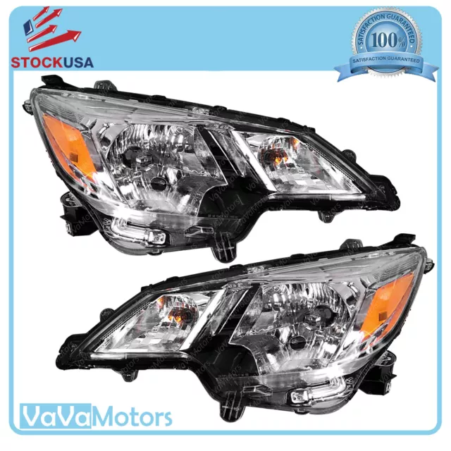 Fits 2021 2023 Mitsubishi Mirage Headlight Lamp Assembly Left Right Set 2pcs