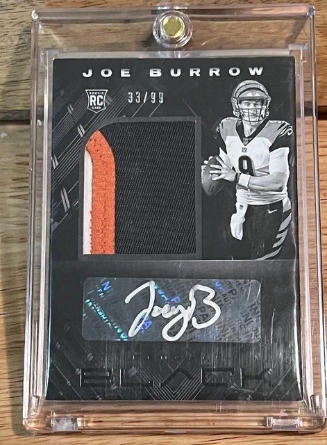 2020 Panini Black Joe Burrow RookiePatch Autograph RC Auto /99