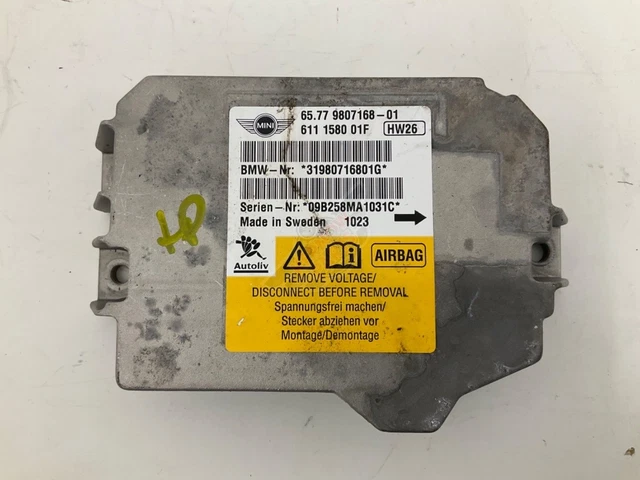 BMW MINI R57 Convertible Airbag ECU Control Module 9807168 £94.99 ...