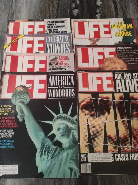 Lot 8 Vintage 1986-87 LIFE Magazines Madonna, Iacocca, Tom Cruise, Vietnam War