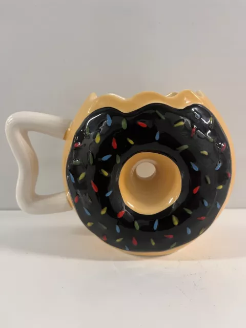 Donut Shaped Coffee Mug Cup MMMMM... Donuts Frosted Sprinkles Big Mouth Inc.