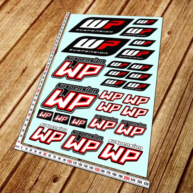 WP White Power shock fork sponsor decals set 26 stickers ktm duke suzuki honda