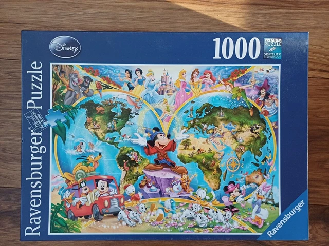 RAVENSBURGER DISNEY'S WORLD Map 1000 Piece Jigsaw Puzzle £2.99 ...
