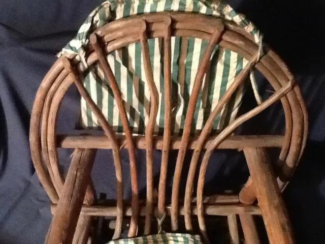 Antique Adirondack  / shaker Folk Art Twig & Branch bentwood chair as found cond