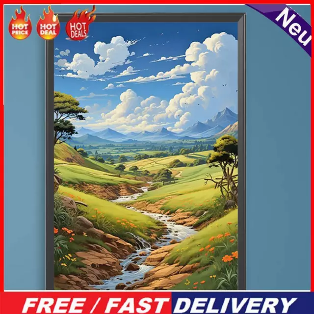 Paint By Numbers Kit On Canvas DIY Oil Art Pastoral Scenery Picture 40x60cm