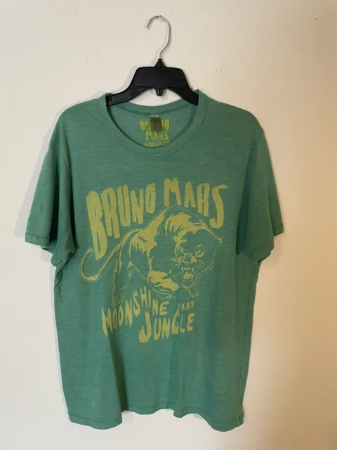 Bruno Mars T-Shirt XL - Green Moonshine Jungle Panther Tour Concert Shirt