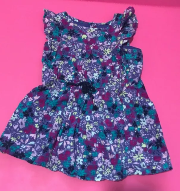 CAT & JACK - Baby Girl Infants 18M Adorable Floral Lined Elastic Waist Dress 18M