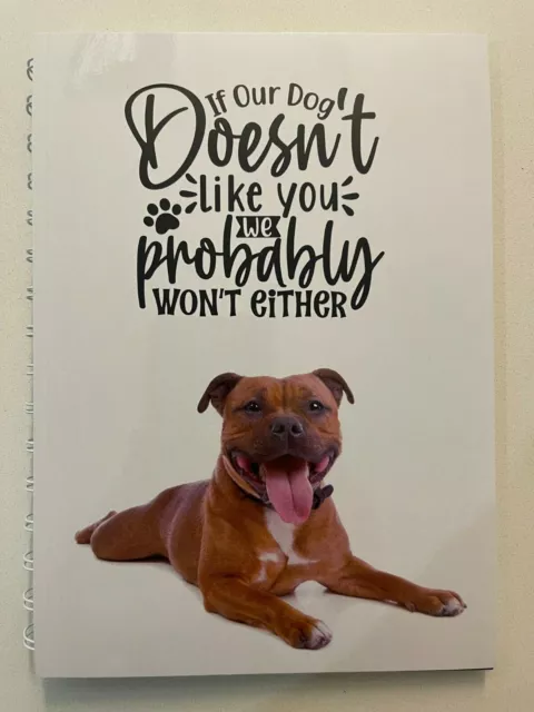 2024 year diary Staffy dog with funny quote A5