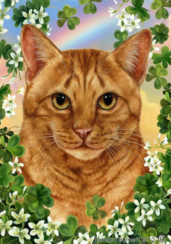 Clover House Flag - Orange Tabby Cat 31955