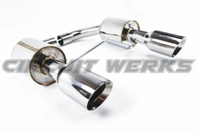 Ford MUSTANG GT 15-17 Exhaust With / Double Silencer 4"" Tips V8 5.0L