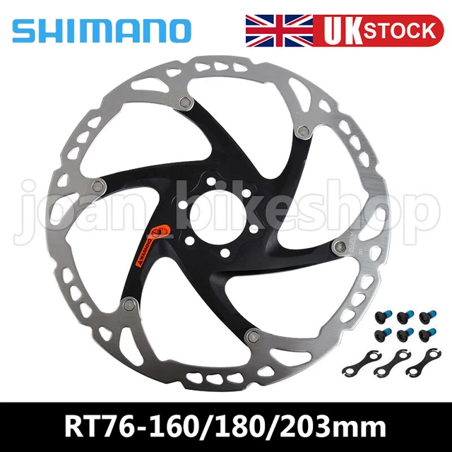 Shimano DEORE XT RT76 Brake Rotors 160/180/203mm 6-Bolt ICE-TECH 3-Layer Discs