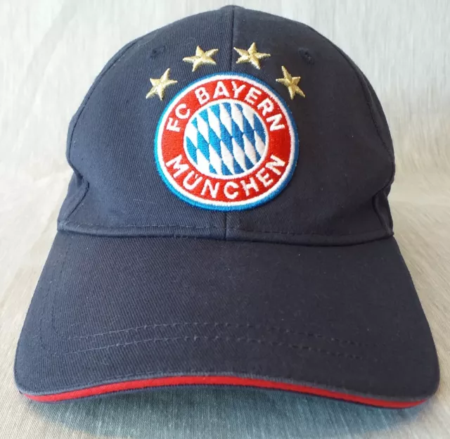 Bayern Munchen Baseball Cap Hat Blue 4 Star Mia San Mia Football Soccer PreLoved