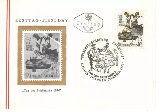 FDC Österreich Tag der Briefmarke 1970