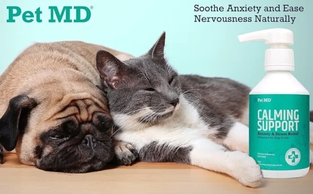 Pet MD - Calming Support for Cats & Dogs - Stress and Anxiety Relief - 250mL