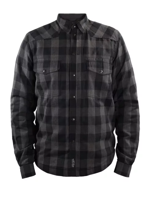 John Doe Motoshirt Grey XTM Gr. M - Grau Schwarz, Motorrad Aramid Hemd