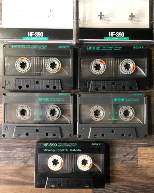 FIVE SONY HF-S90 Audio cassette Tapes Please See Description