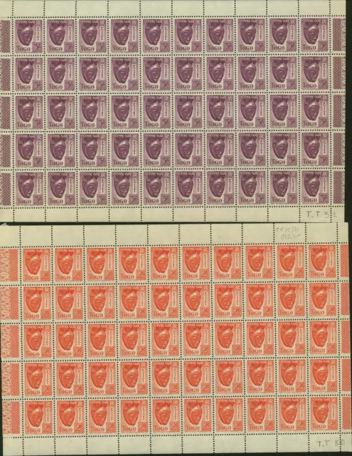 Togo 1941- MNH stamps. Yvert Dues Nr.: 25/31. Sheet of 50.........(EB) AR1-00046