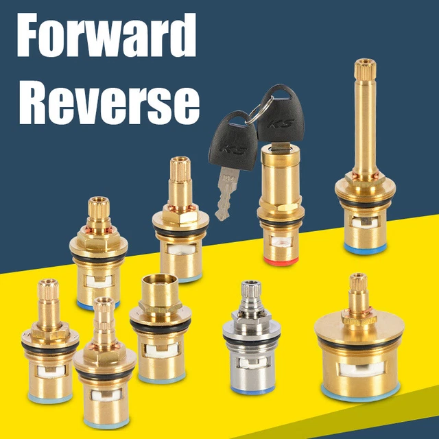 Brass Ceramic Disc Cartridge Replacement Quarter Turn Tap Basin Bath Valve