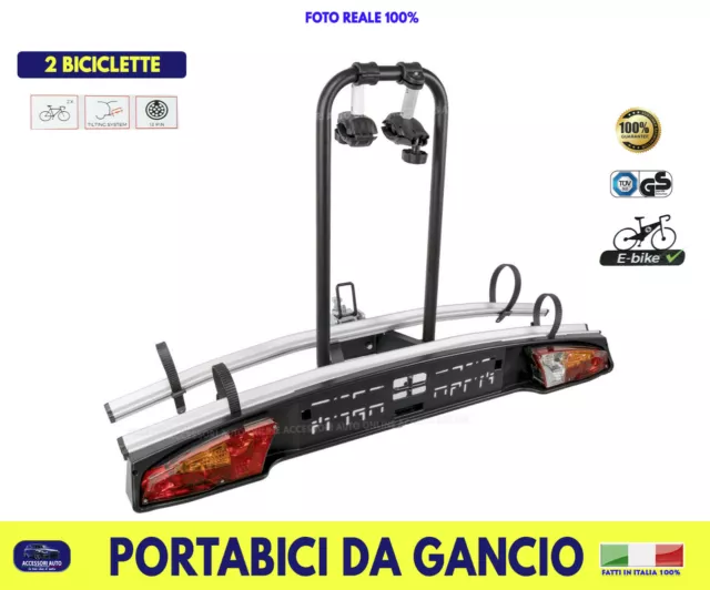 Portabici Gancio Traino Posteriore Auto da Biciclette Ebike Bicicletta kit per 2