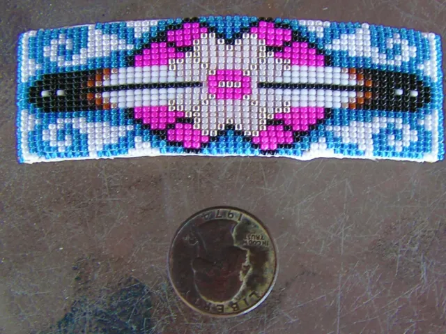 Very Nice Navajo Indian Handmade Beaded Barrette OVER 1,300 Beads Duane Yazzie