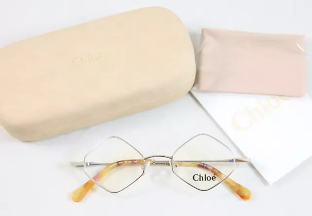 Unique Diamond Rhombus Shape CHLOE Eyeglasses CE2158 906 46-20 140 Gold Frames