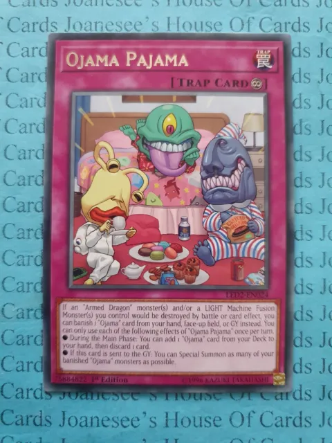 Ojama Pajama LED2-EN024 Rare Yu-Gi-Oh Card 1st Edition New