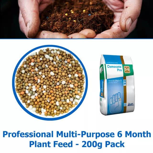 Plant Food Granules 6 Month Slow Release Fertiliser Pro Grow NPK Total Feed 200g