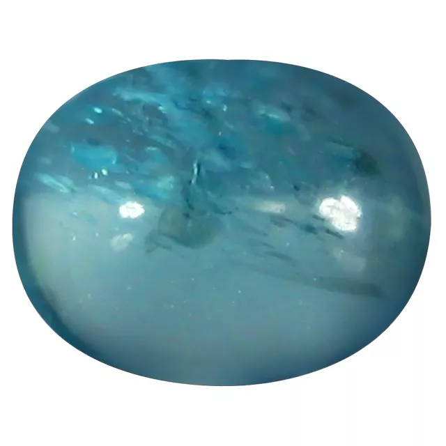 1.39 CT Ovale Cabochon Forme (8 X 6 MM ) Brésilien Paraiba Bleu Apatite Gemme