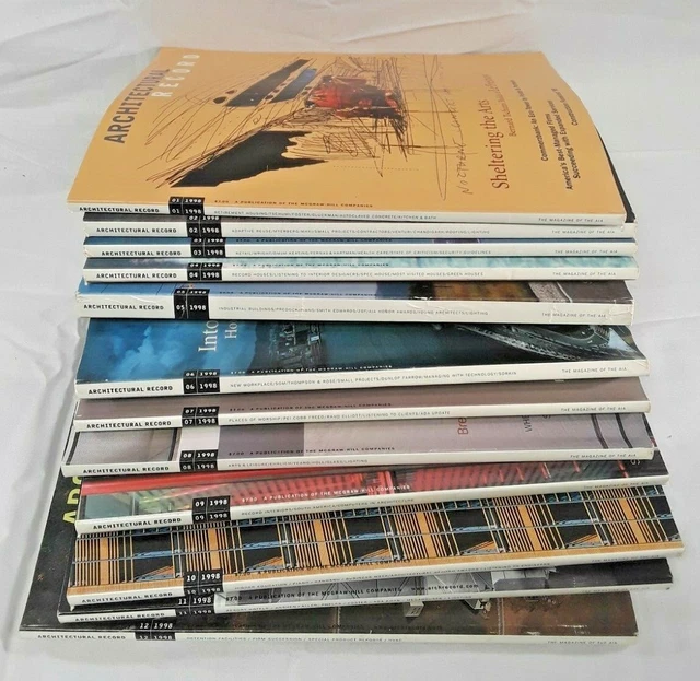 VINTAGE 1998 ARCHITECTURAL Record Magazine Architecture, Design, AIA