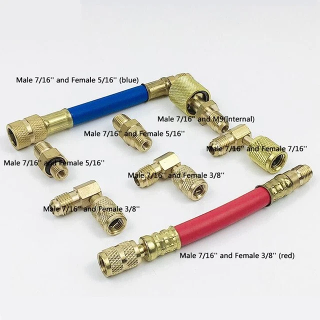 A/C REFRIGERATION CONVETOR AC Hoses Conditioner Connector Refrigerant