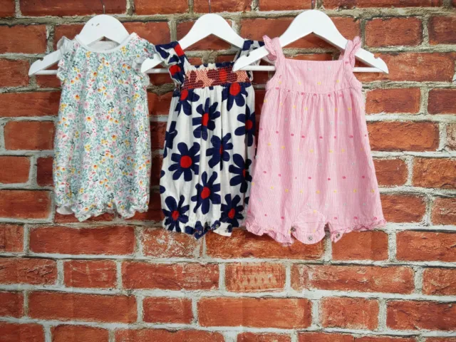 Baby Girl Bundle Aged 0-3 Months Next Bluezoo Summer Rompers Floral Pretty 62Cm