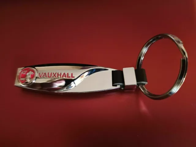 NEW Vauxhall Car Logo Teardrop Chrome Metal Keyring key chain Fob Gift