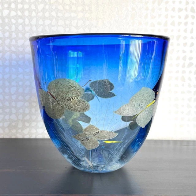 FINN LYNGAARD FINN Lyngaard Scandinavian Glass Flower Vase Denmark
