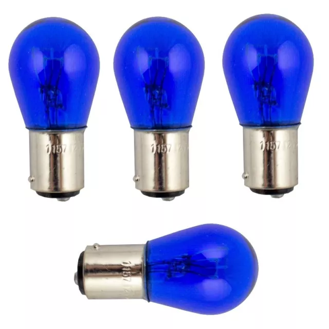 4x 1157 Blue 12v Light Bulb Auto Car Brake Stop Signal Turn Tail Lamp S8 Lot