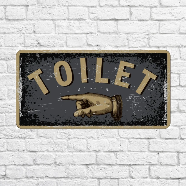 BATHROOM TOILET SIGN WC Restroom sign wc sign restroom door sign metal