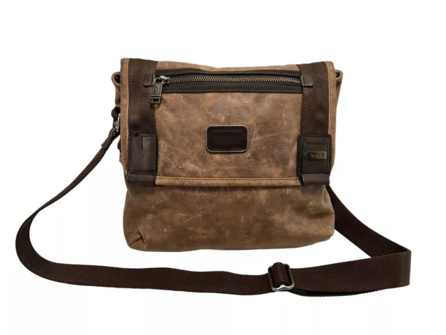 Tumi Alpha Bravo Beale Messenger Leather Crossbody Bag 92371BH Reg $295
