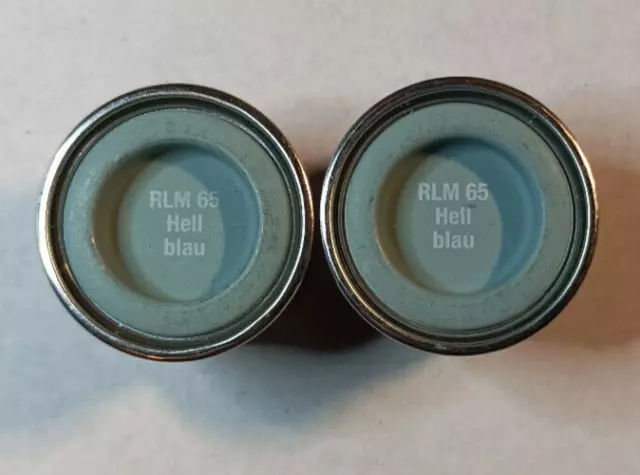 2x 14ml Revell Email Farbe Emaillefarbe "Hell blau" Sonderfarbe RLM 65