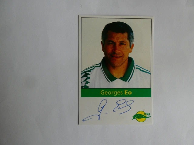 Photo Carte officielle dédicacée Georges EO F.C. NANTES Football