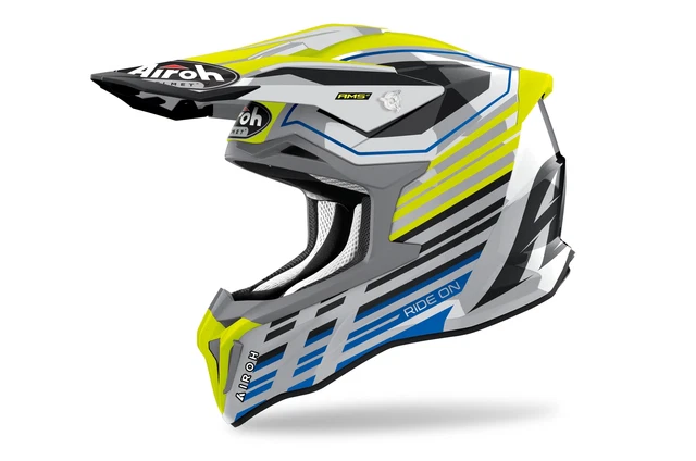 Stksh31S - Casco Off-Road Airoh Strycker Shaded Yellow Gloss Taglia S