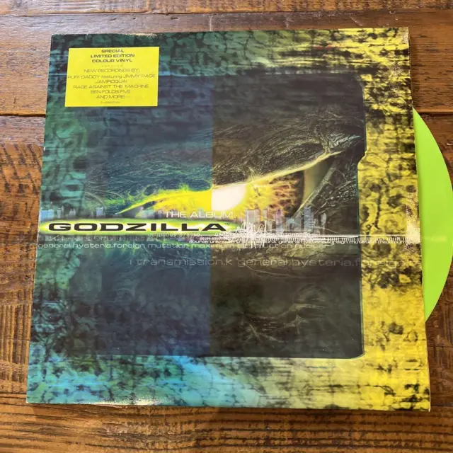 V.A. Godzilla Epic Records The Album 2Lp Green Vinyl Record 1998 Limited Vintage