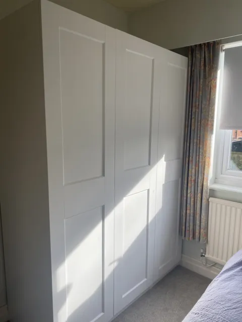 Ikea Pax wardrobe 3 Door with Shelves White Perfect Condition Dismantled