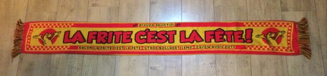Racing Club de Lens RC Lens 1980s superbe vintage fanion football
