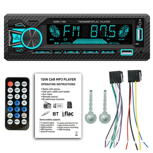 Car FM Radio MP3 Player Stereo Music U disk TF AUX Head Unit Locate And Find