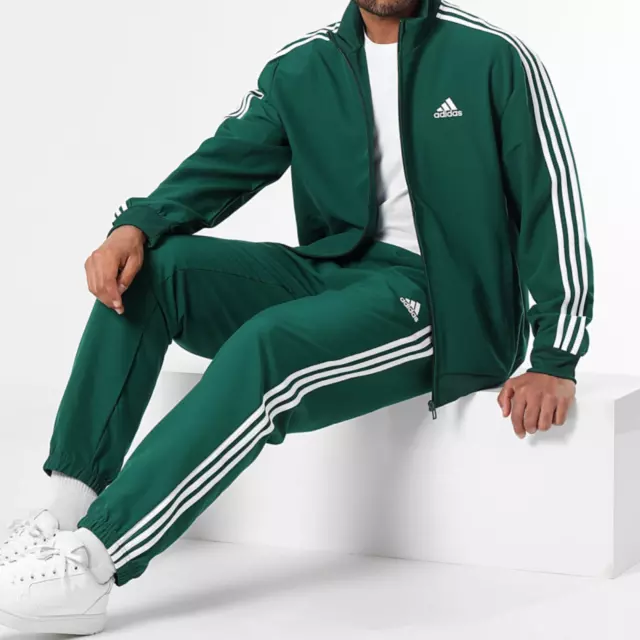 TUTA UOMO ADIDAS 3 Stripes Woven Verde EUR 79 00 PicClick IT