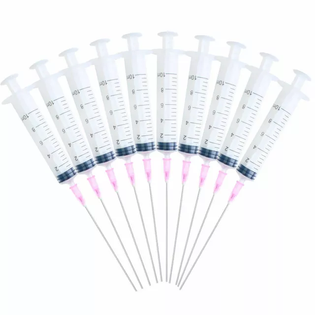 10 x 10ml Syringes Long Blunt Needle Liquid Syringe Printer Refill Refilling Ink